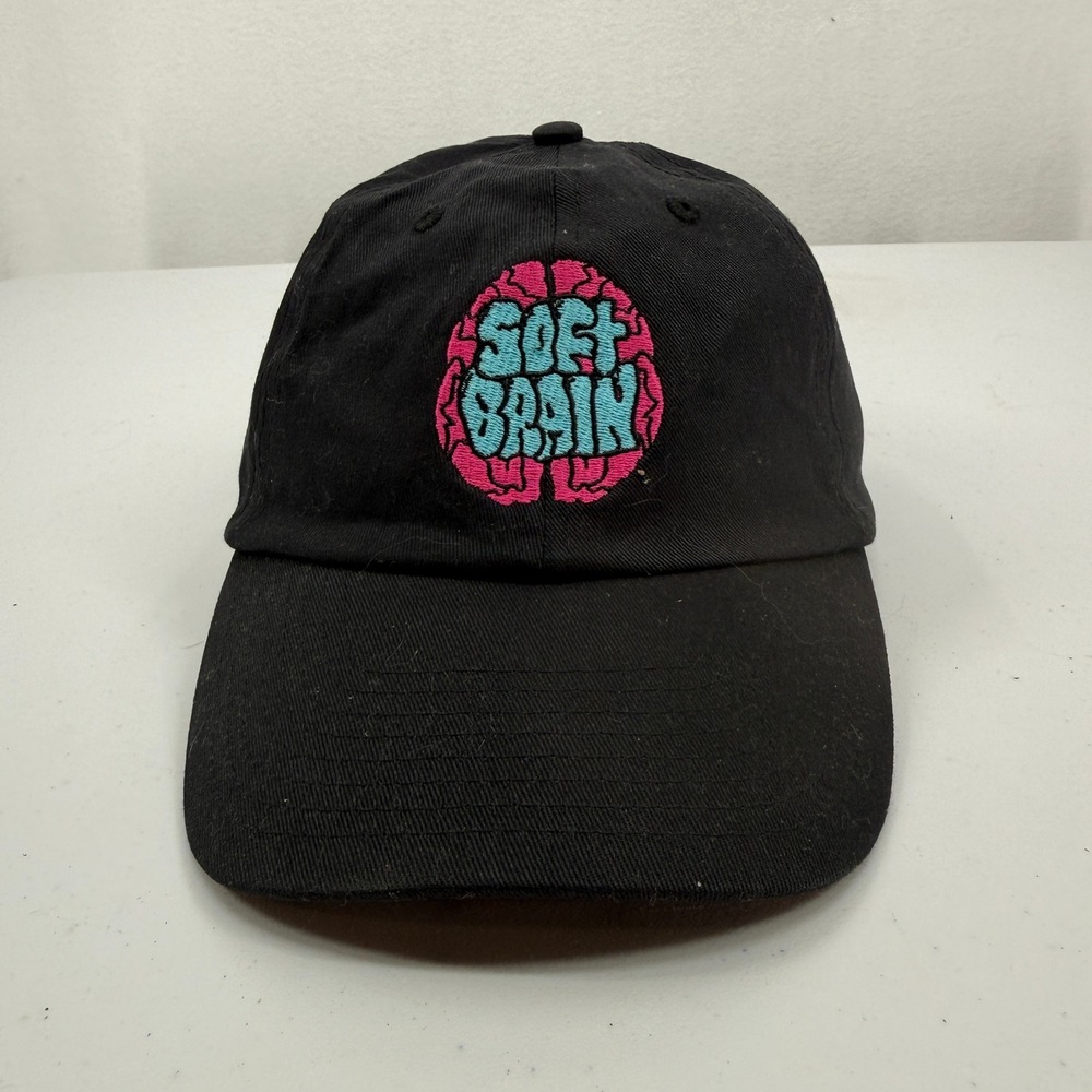 Hit Soft Brain Baseball Cap Unisex OSFM Black Embroidered Graphic‎ Dad Hat